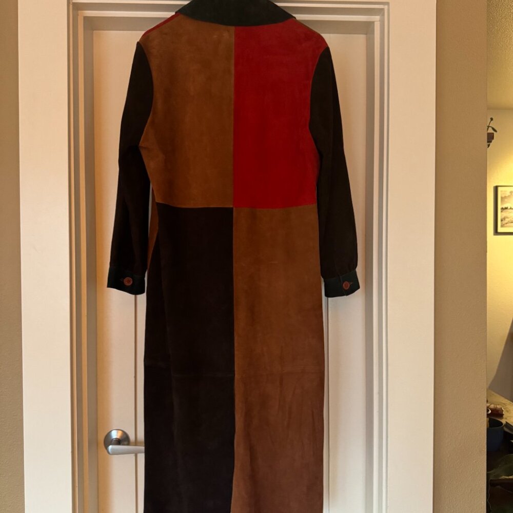 Suede Rixo Patchwork Coat - M - image 4